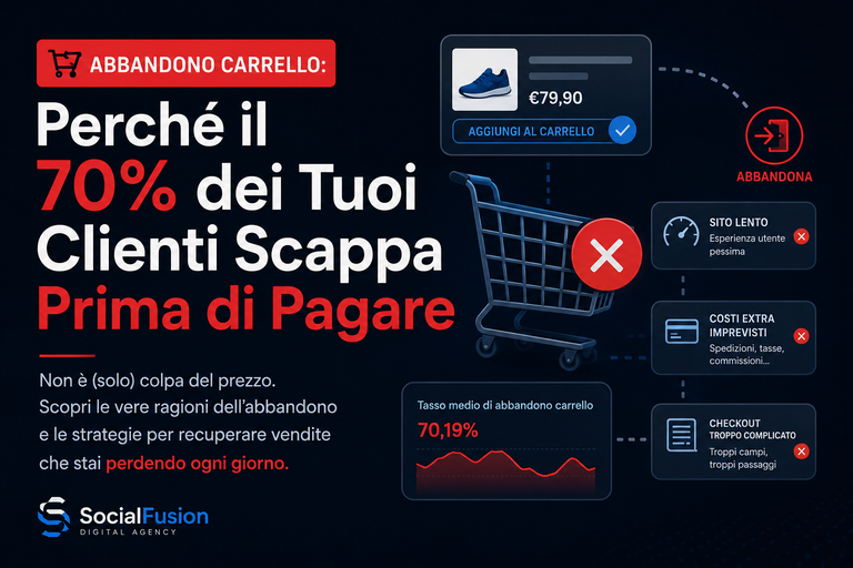 Abbandono Carrello: Perché il 70% dei Clienti Scappa